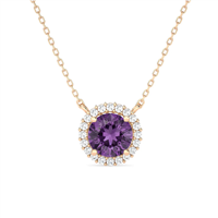 Collana Gazzola Gioielli Donna Amuleto in Oro rosa Ametista GI-900-72-3-9-AM-BR-N-DEF-VS